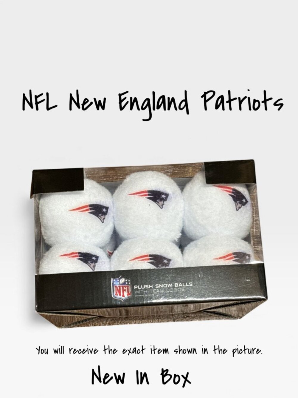New England Patriots Plush Snowballs NFL the Memory Company set 12 New in Box